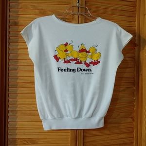 80s Vintage Jane Colby Ducks Feeling Down Top